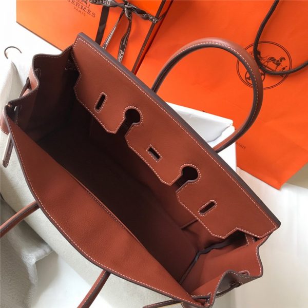 Hermès Leather Hermes Birkin Handbag  swift bag - Image 4