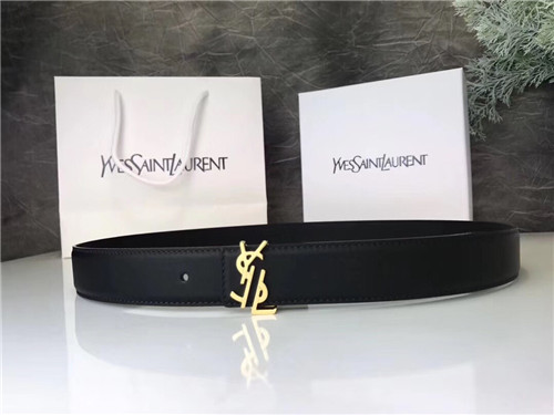 ysl leather belt womens