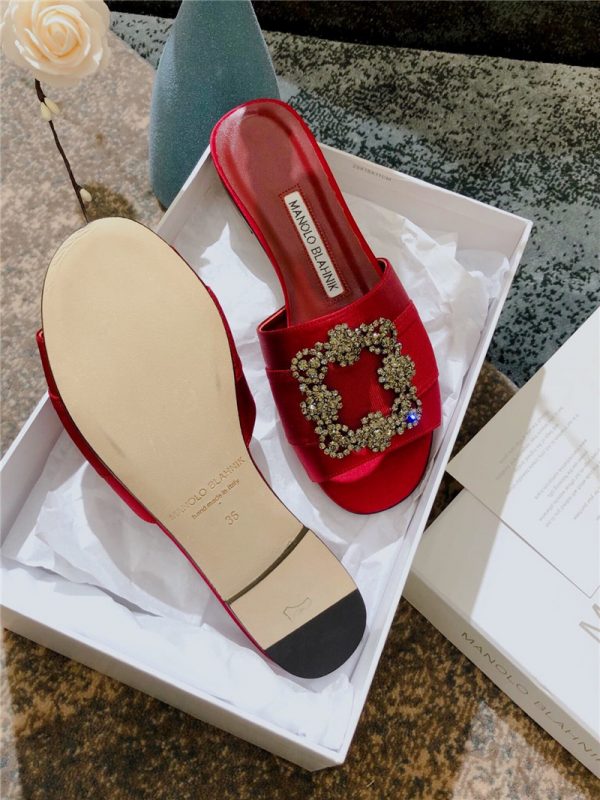 Manolo Blahnik silk slippers - Image 6
