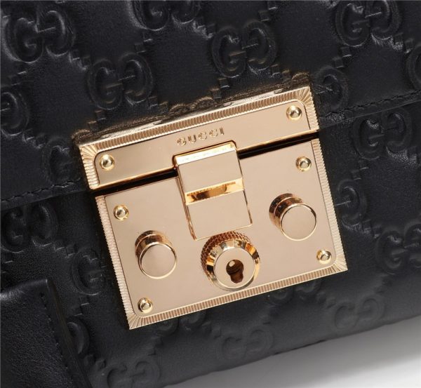 Black Padlock small Gucci Signature shoulder bag - Image 4