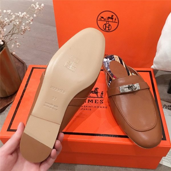 Hermes Kelly Buckle Half Slip Shoes - Image 7