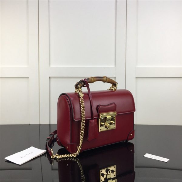 Padlock GG small bamboo shoulder bag - Image 3