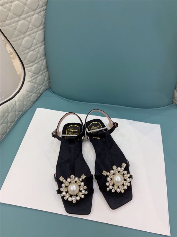 roger vivier SS Pearl Rhinestone Sandals - Image 5