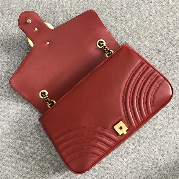 gg marmont large shoulder bag red - Image 4