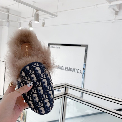 Dior fur 2025 slippers