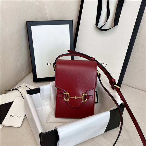 gucci 1955 horsebit mini bag red