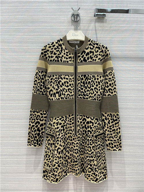 dior leopard print dress
