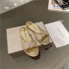 jimmy choo rhinestone flat slippers