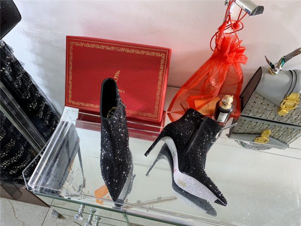 Rene Caovilla drilled pointed high heel booties - Image 2