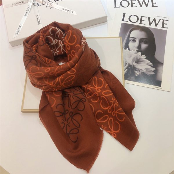 loewe anagram scarf in wool and cashmere - Image 5
