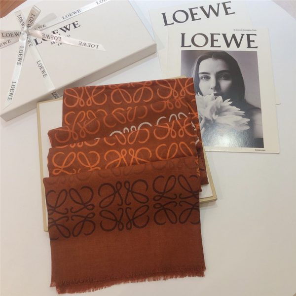 loewe anagram scarf in wool and cashmere - Image 8