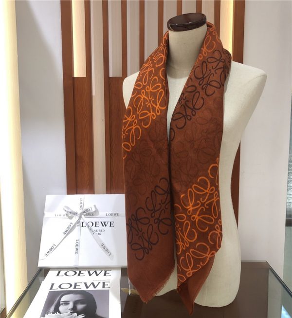 loewe anagram scarf in wool and cashmere - Image 9