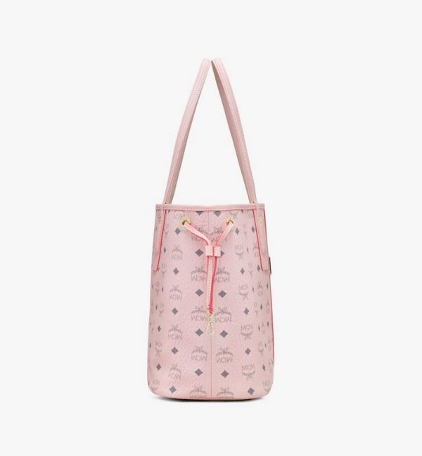 MCM Reversible Liz Shoppers in Visetos Power Pink Tote Bags MWP7AVI22QH001 - Image 3
