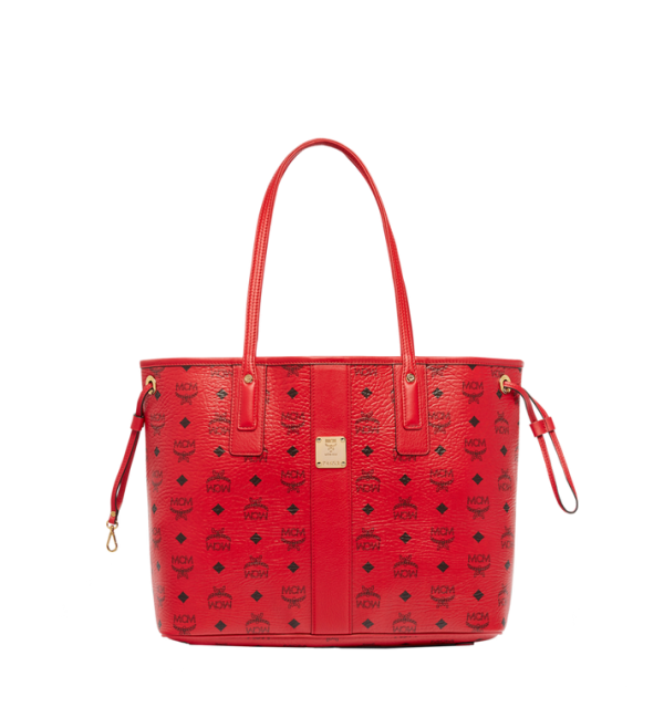 MCM Reversible Liz Shoppers in Visetos Ruby Red Tote Bags MWP7AVI22RU001