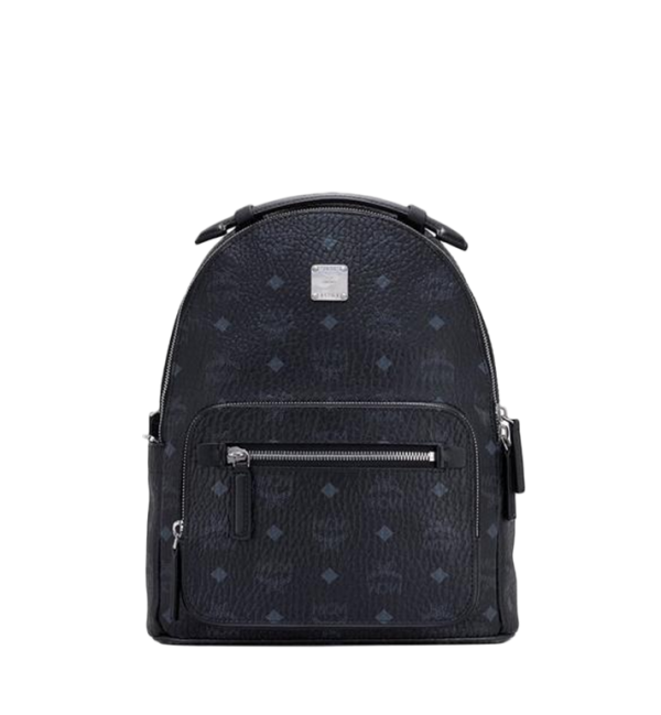 MCM Stark Backpack in Visetos Black MMKASVE11BK001