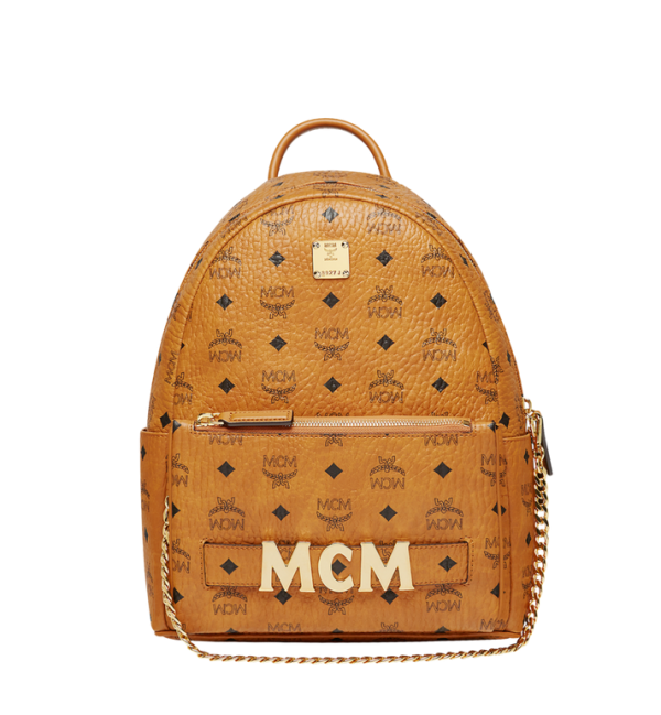 MCM Trilogie Stark Backpacks in Visetos Cognac MMK8AVE83CO001