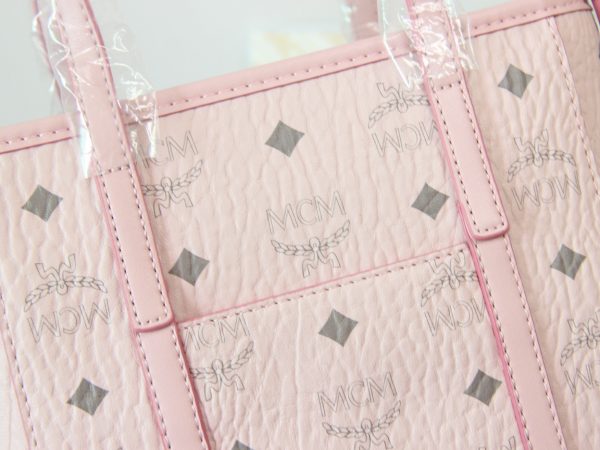 MCM Mini Shopping Bag Pink - Image 8