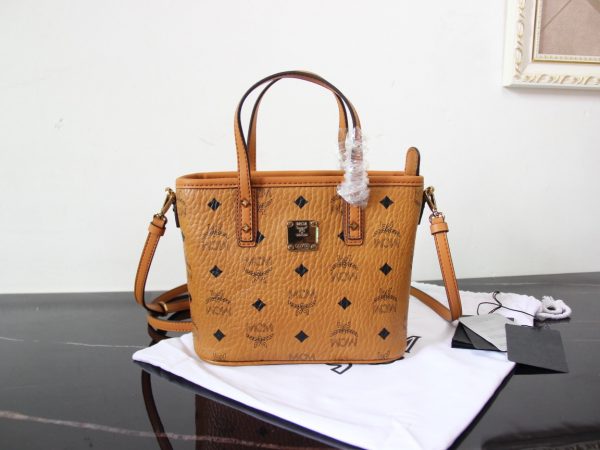 Mcm Bronze Mini Shopping Bag