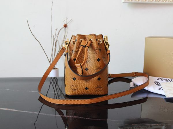 Mcm Rabbit Drawstring Bucket Bag - Image 3