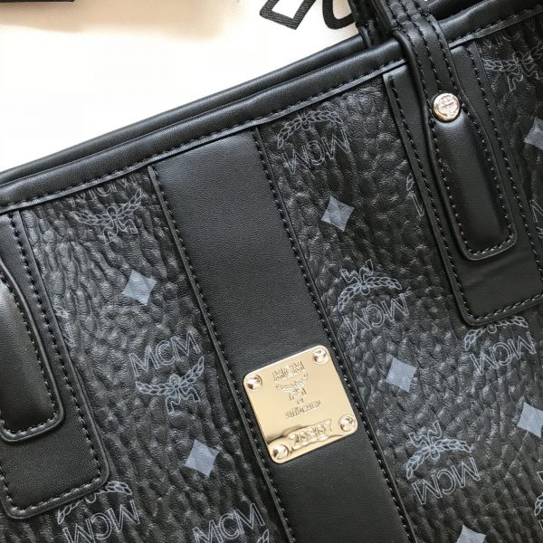 Mcm Mother and Child Shoulder Bag Visetos Liz Black - Image 9