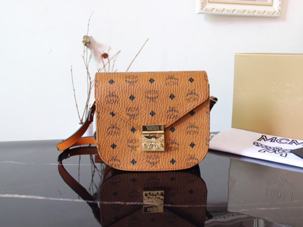 Mcm Classic Print Messenger Bag
