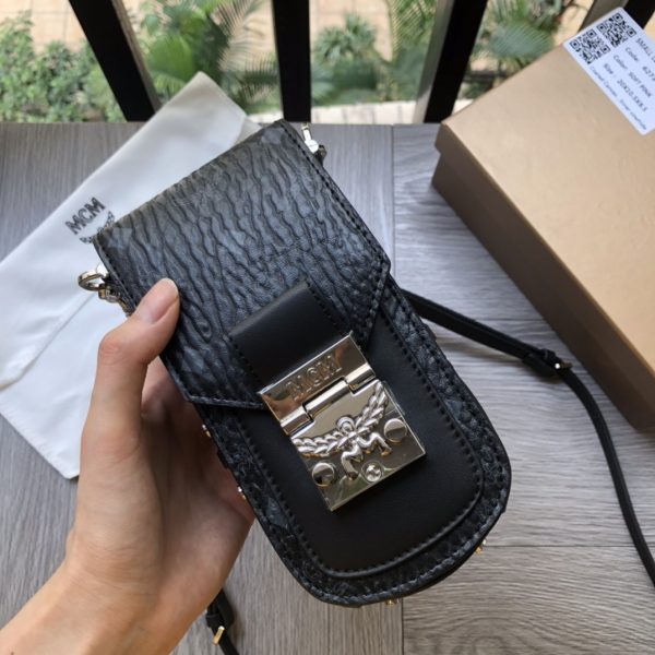 MCM X-Mini Patricia Visetos Mini Crossbody Bag Black