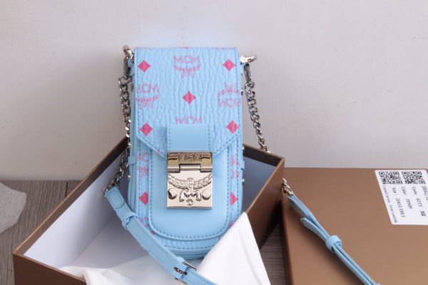 MCM X-Mini Patricia Visetos Mini Crossbody Bag Blue