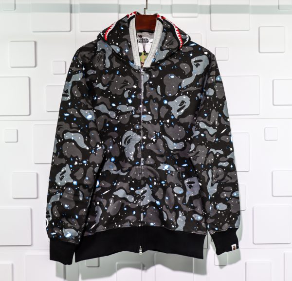 A BATHING APE BAPE SHARK 1ST CAMO DOUBLE HOODIE - Image 4