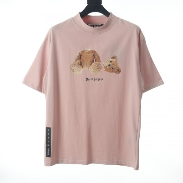 Palm Angels Short Sleeve T-Shirt in Pale Pink