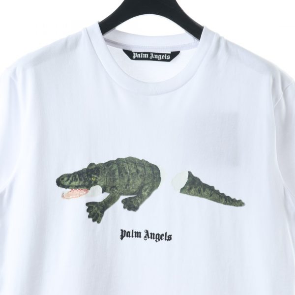 Palm Angels 2020ss broken tail crocodile loose short-sleeved T-shirt - Image 3