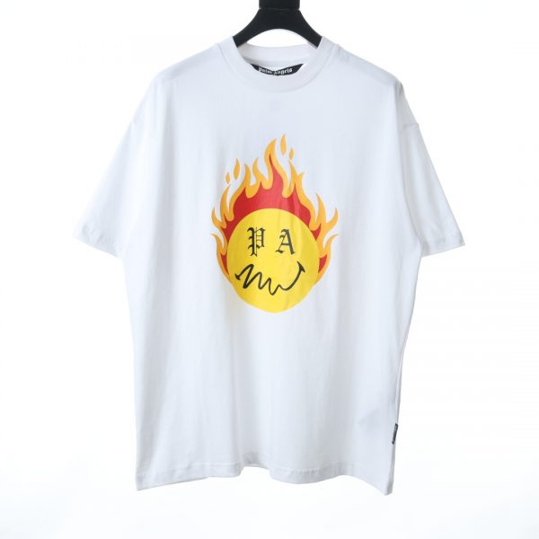 PALM ANGELS 21SS smiley flame print short sleeves