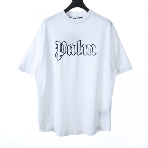 PALM ANGELS 21SS Hand Drawn Sketch Alphabet Print Short Sleeves