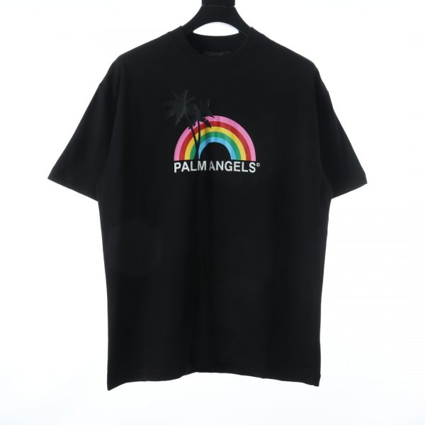 PALM ANGELS 21SS Rainbow coconut print short sleeves