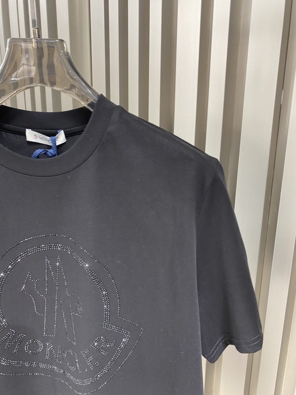 Moncler heavy industry logo hot diamond round neck T - Image 3