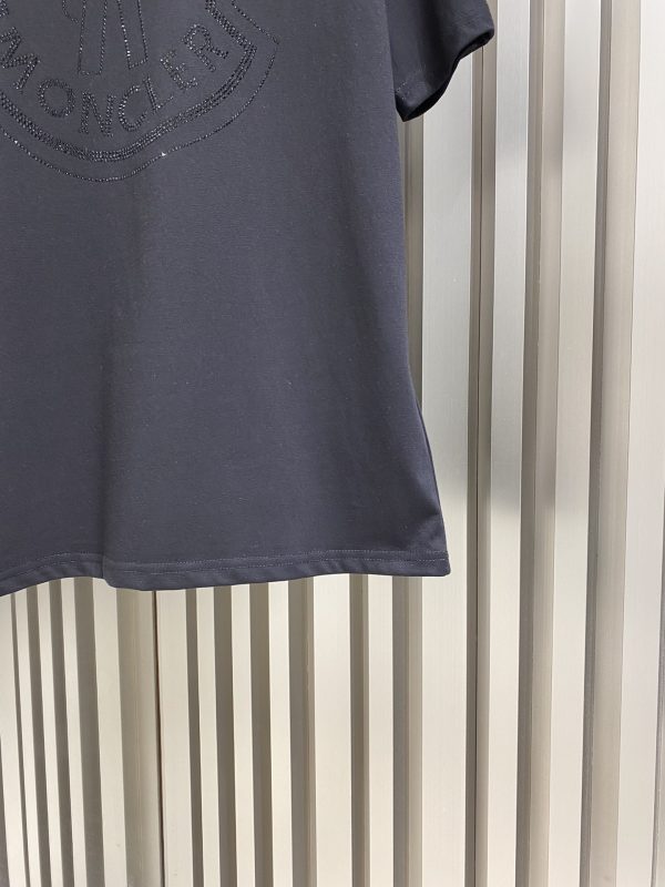 Moncler heavy industry logo hot diamond round neck T - Image 6