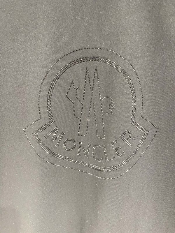 Moncler heavy industry logo hot diamond round neck T - Image 7