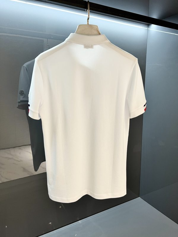 Moncler Men's Flip-Up Leader Logo Polo Shirt Short Sleeve T-Shirt - Image 5