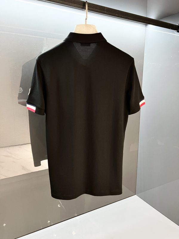 Moncler Men's Flip-Up Leader Logo Polo Shirt Short Sleeve T-Shirt - Image 7