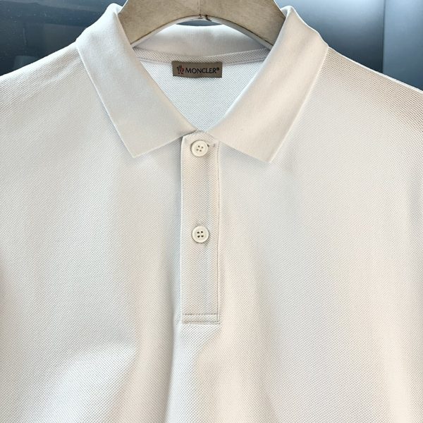 Moncler Men's Flip-Up Leader Logo Polo Shirt Short Sleeve T-Shirt - Image 8