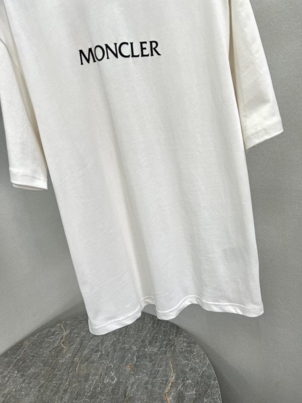 Hot selling new on 【Pure original product】【Top original replica】 - Moncler & Moncler-23ss summer new heavy industry foaming process printing brand icon and letter logo decoration embellishment, Round neck short-sleeved T-shirt, unisex - Image 4