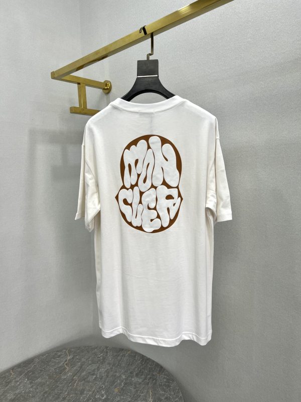 Hot selling new on 【Pure original product】【Top original replica】 - Moncler & Moncler-23ss summer new heavy industry foaming process printing brand icon and letter logo decoration embellishment, Round neck short-sleeved T-shirt, unisex - Image 7