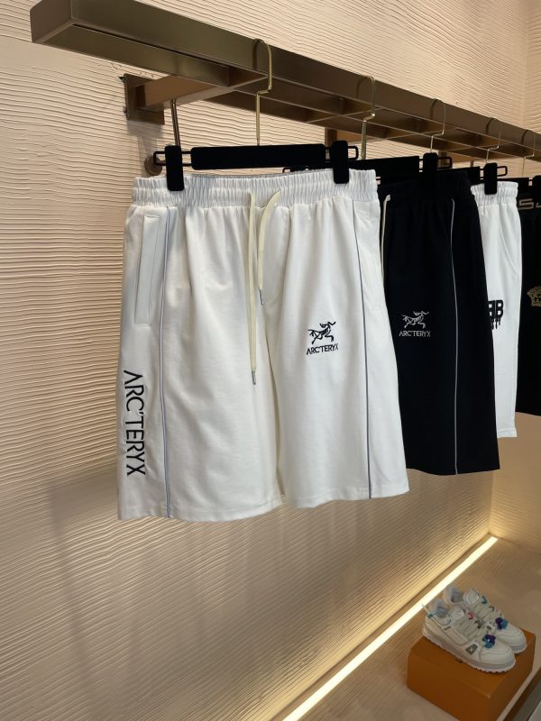 Top quality Arcteryx Archeopteryx 2023 new logo letter embroidery pattern silk cotton light fabric casual shorts Black White M-4XL