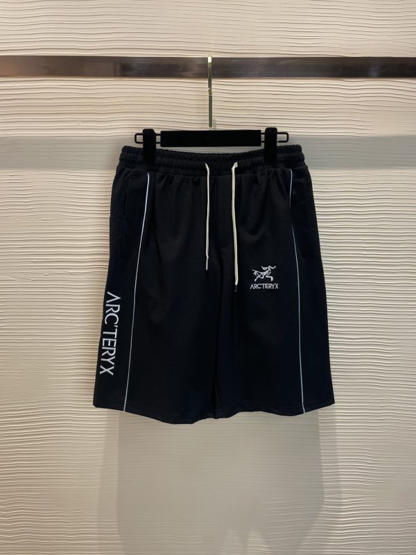 Top quality Arcteryx Archeopteryx 2023 new logo letter embroidery pattern silk cotton light fabric casual shorts Black White M-4XL - Image 3
