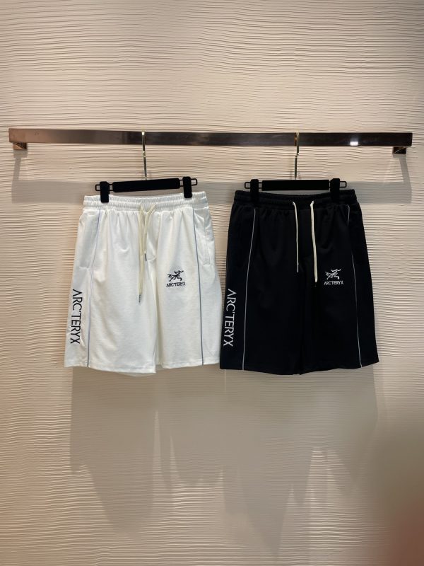 Top quality Arcteryx Archeopteryx 2023 new logo letter embroidery pattern silk cotton light fabric casual shorts Black White M-4XL - Image 5