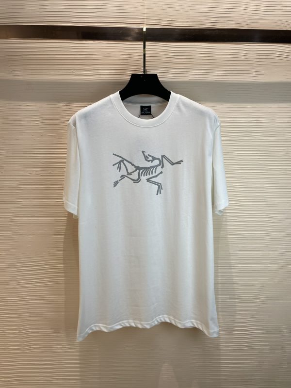 Top quality Arcteryx Archeopteryx 2023 new chest exquisite printing process pure cotton fabric 240g Black White S-XL - Image 3