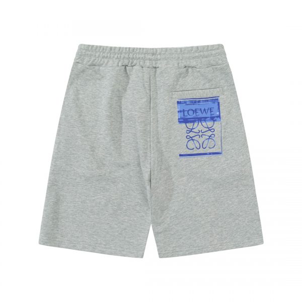 LOEWE graffiti embroidery letters embroidered five-point pants, cotton sweater fabric - Image 10