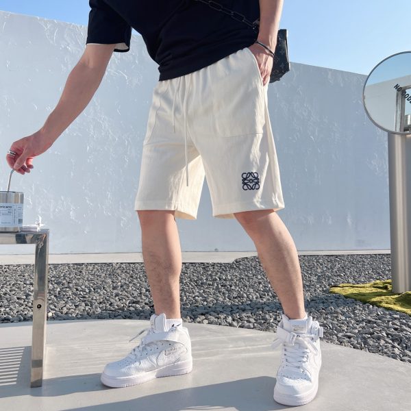 LOEWE 2023ss early spring new embroidered logo shorts with high weight special fabric M-3XL - Image 5