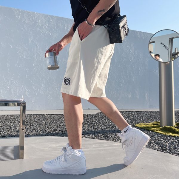 LOEWE 2023ss early spring new embroidered logo shorts with high weight special fabric M-3XL - Image 8