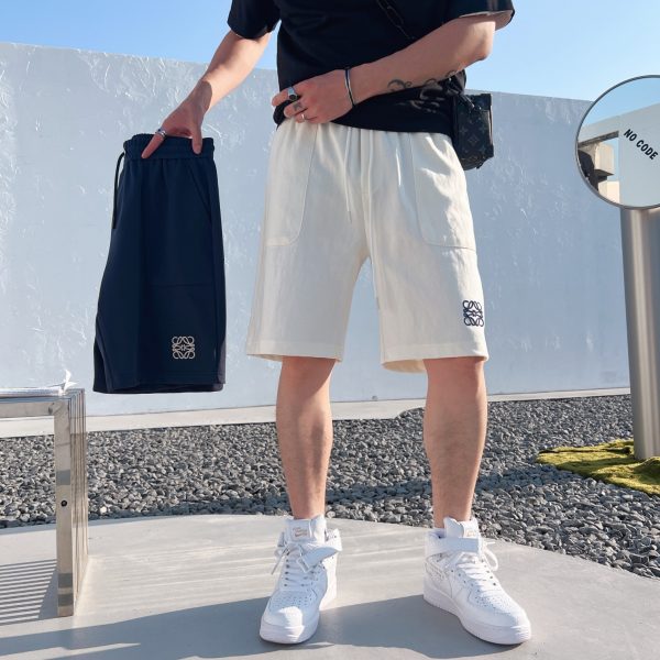 LOEWE 2023ss early spring new embroidered logo shorts with high weight special fabric M-3XL - Image 10
