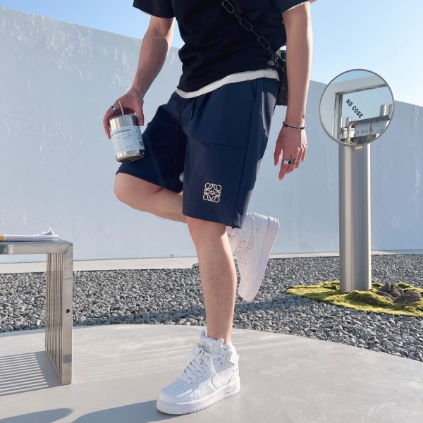 LOEWE 2023ss early spring new embroidered logo shorts with high weight special fabric M-3XL - Image 9